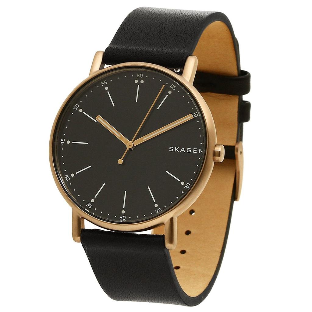 Skagen Signature Quartz Watch for Men and Women, 30mm, 34mm, and 40mm, Black (SKW6401) [Parallel Import]