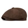 Autumn Winter Warm Beret Men Octagonal Cap British Vintage Cap Painter's Cap Newsboy Cap
