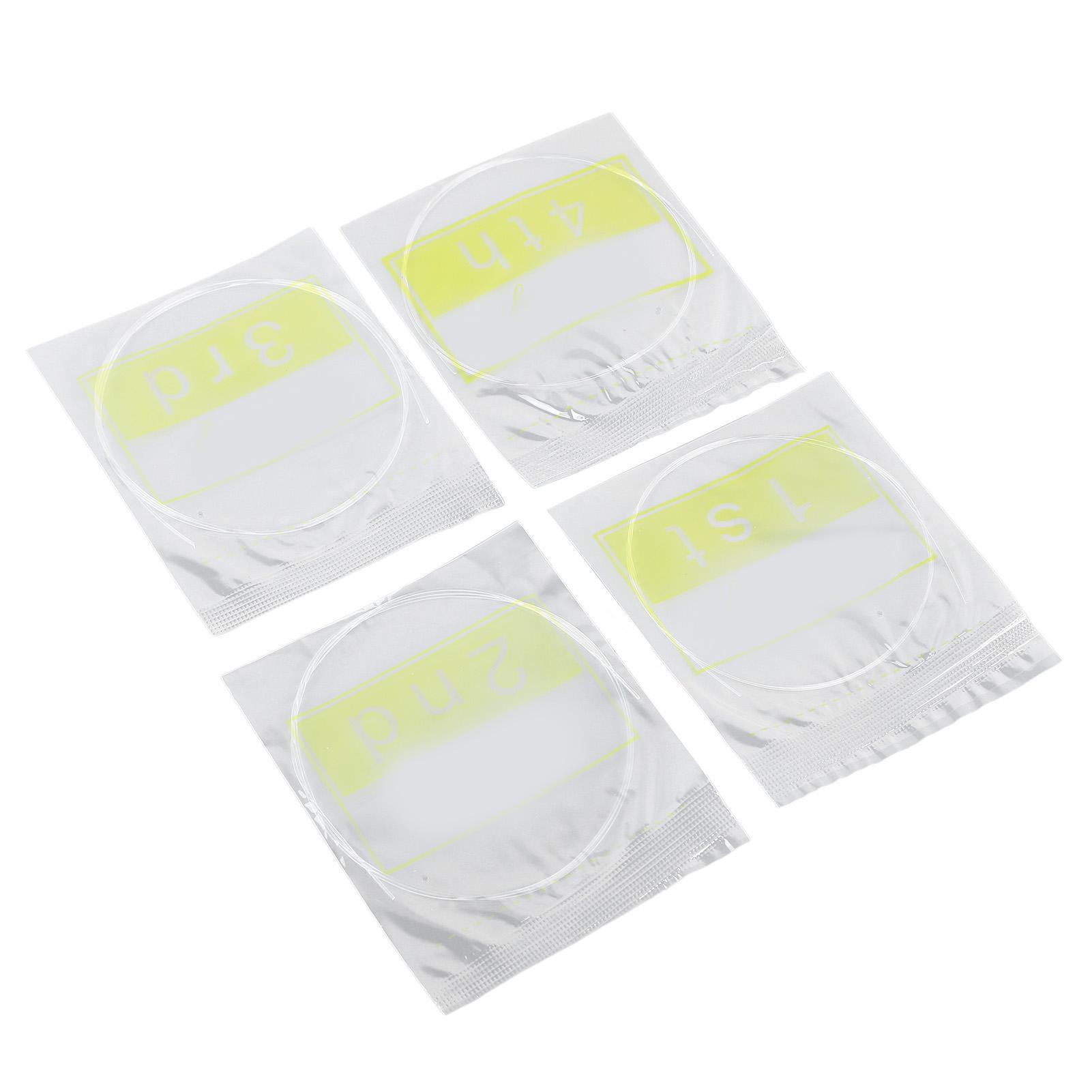 

4Pcs Ukulele String Nylon String Good Sound Quality Transparent Instrument Accessory