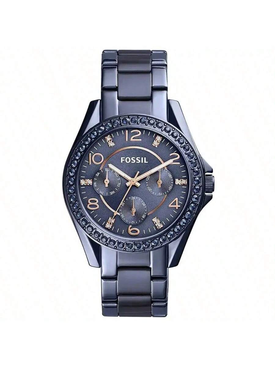 Fossil Men's Blue Riley Wo's Multi-Function Dial Watch, Model Es4294