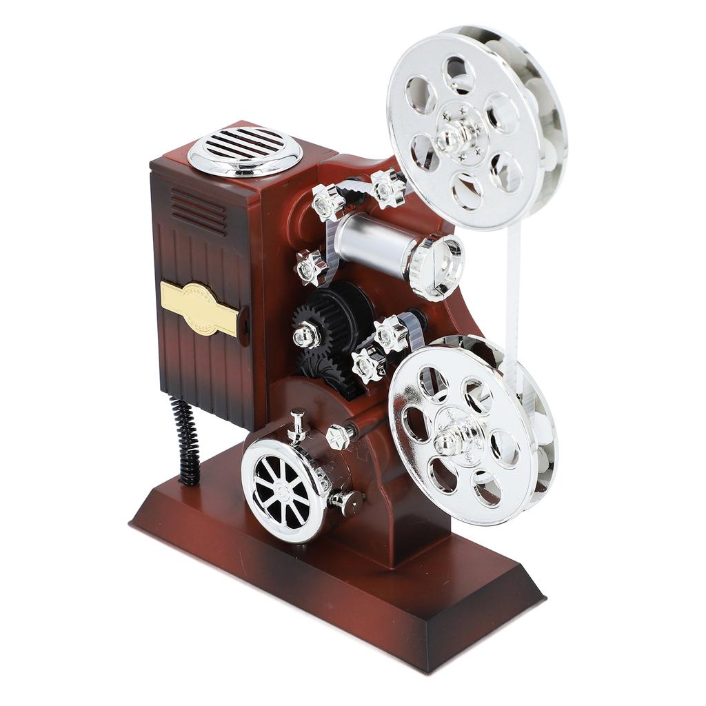 Vintage Movie Film Projector Music Box ABS Antique Wind Up Music Box for Movie Theater Home Study Room Office Table