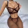 Ladies Sexy Lingerie Set Embroidered Love Lace Underwear Set