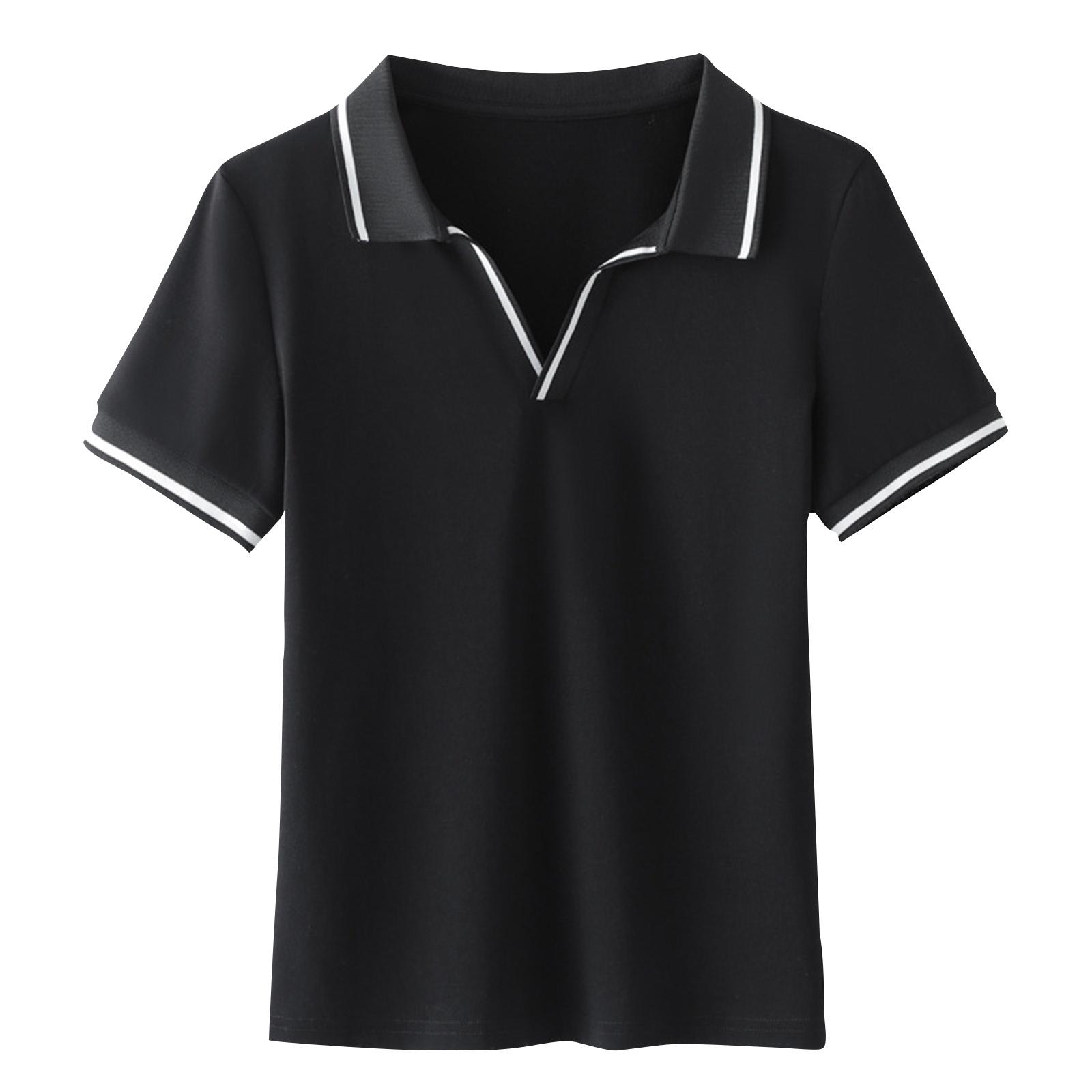 

Женская рубашка с V-образным вырезом, короткий рукав, защита от солнца UPF 50+, подходит для гольфа, тенниса, спорта, эластичная ткань, быстросохнущая L