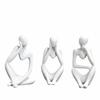 Moderne Der Denker Statue Sandfarbe Schreibtisch-Display-Ornamente Lese-Dekor