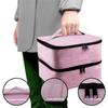 Nagellack Aufbewahrungsbox Doppelschichtige Tragetasche Nagellack Tragbare Organizer Tasche Stoßdämpfung Nagelset Zubehör