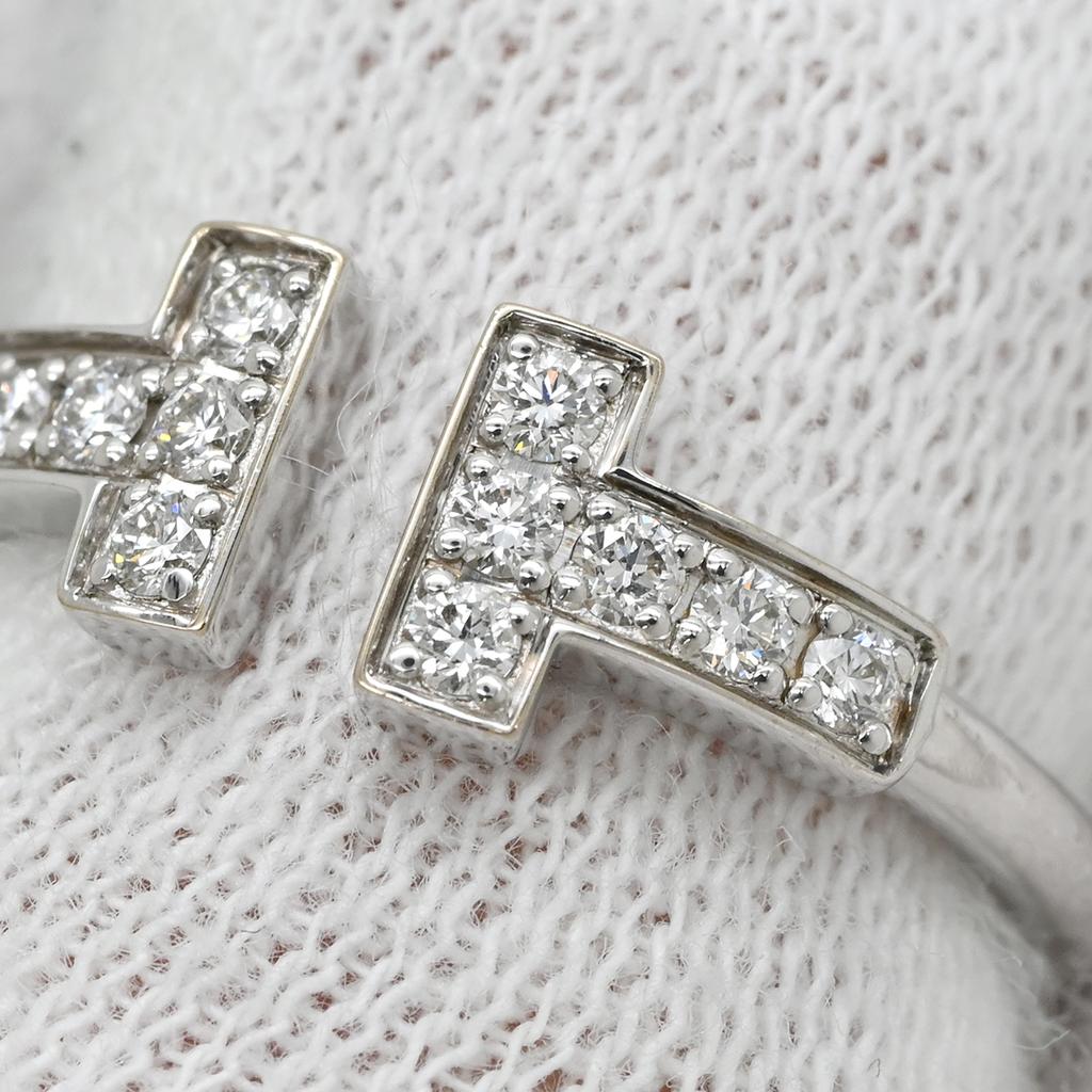 Tiffany & Co 68650801 T T diamond wireRing ring K18WG/diamond #7.5(JP Size) Array