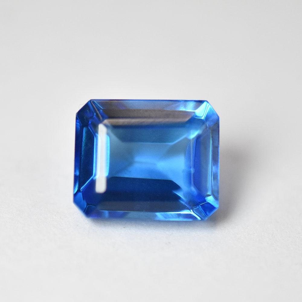 Natural Blue Sapphire Emerald Cut 7.45 Ct Certified Flawless Loose Gemstone
