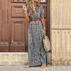 Women Short Sleeve Floral Maxi Long Dress Ladies Boho Party Evening Casual Dress