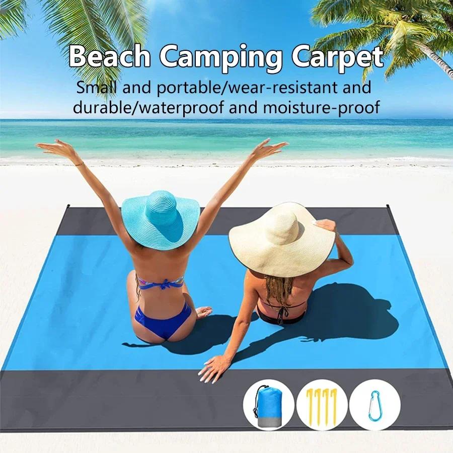 Waterproof Beach Blanket Sendproof Large Picnic Mat Sand Free Quick Drying Lightweight Beach Mat for Outdoor Camping Hiking