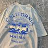 California Malibu Beach Bum T Shirts Men Women Summer New Streetwear Couple Tee Clothes T Shirt Pattern Loose T-Shirts Couple