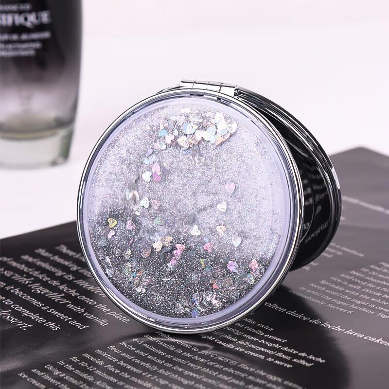 TaTanice Portable Glitter Folding Makeup Mirror