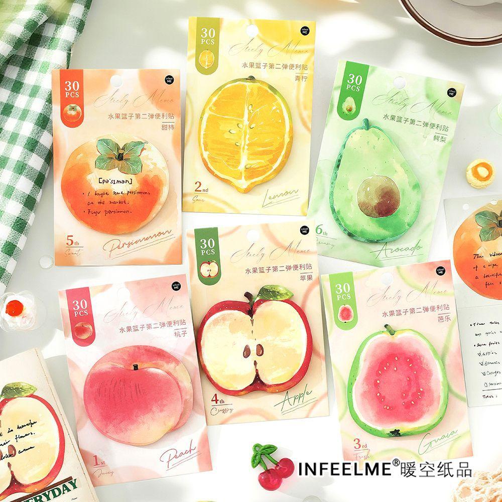 Fruit Basket Second Series Special Shaped Post Notes Cute Fruit Student Message N Times Memo Pad Writing Pads Sticky Note