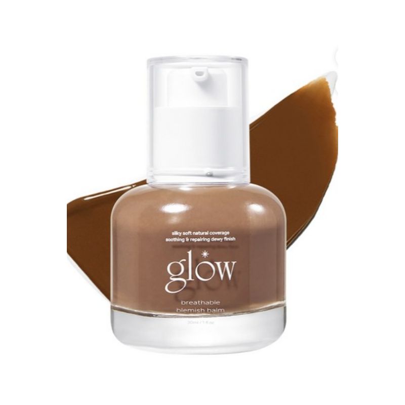 Glow Breathable BB Cream Brown Natural Coverage Lightweight BB Cream Smooth Skin Tone Base Makeup 30ml
