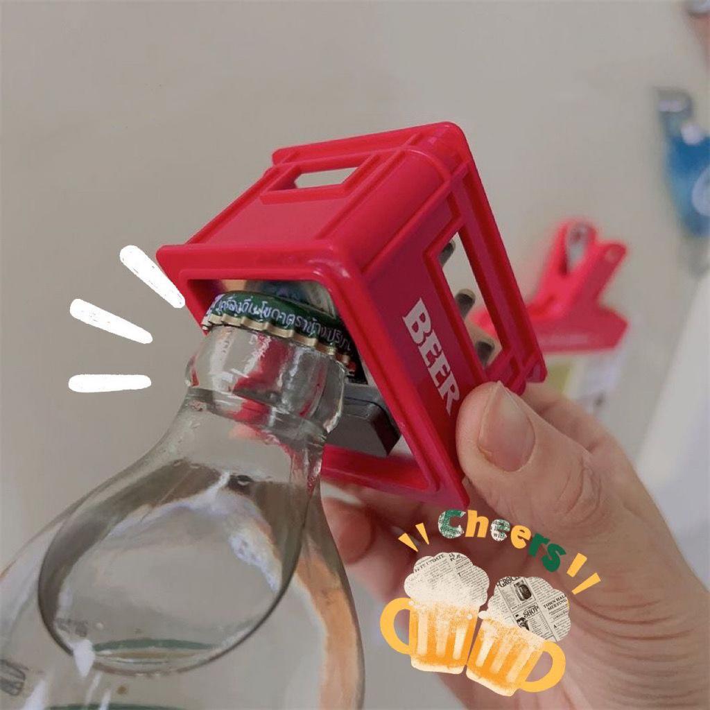 Cartoon Beer Bottle Opener, Magnetic Refrigerator 3D Sticker, 3D Three-dimensional Wine Box Opener, Home Decoration Ornaments