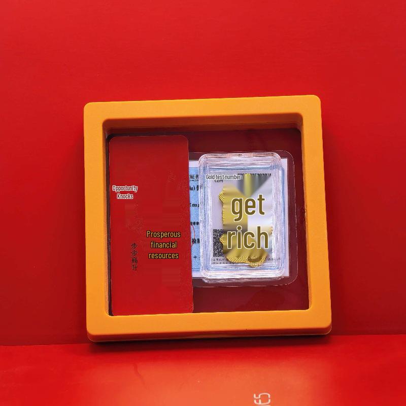 999 Pure Gold Princess Gourd Phone Sticker for Wealth & Traffic Attraction - Gift Box Packaging
