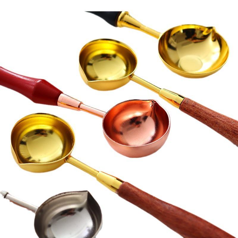 Non-stick Sealing Wax Spoon Set with Wax Granules & Sticks