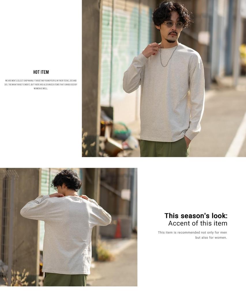 [IMPROVES] SIDE23-141 Plain Long Sleeve T-Shirt