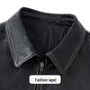 Men's Top Layer Cowhide Leather Jacket with Silk Lining