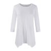 Women's Fashion Casual Round Neck Seven-point Sleeve Shirt Belted Loose Comfortable Top