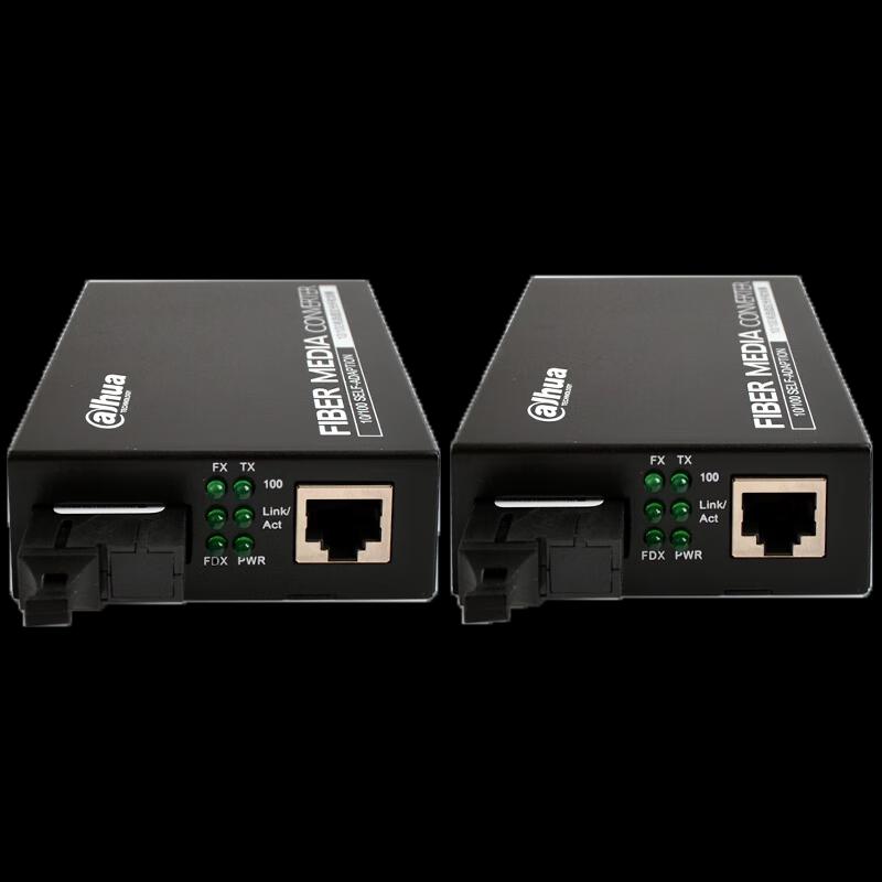 Dahua Industrial 100M SC Single-Fiber Optic Transceiver