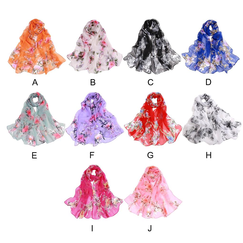 Fashion Summer Women Floral Print Scarf Lightweight And Elegant Women Luxury Beach Scarf Silk Scarf
