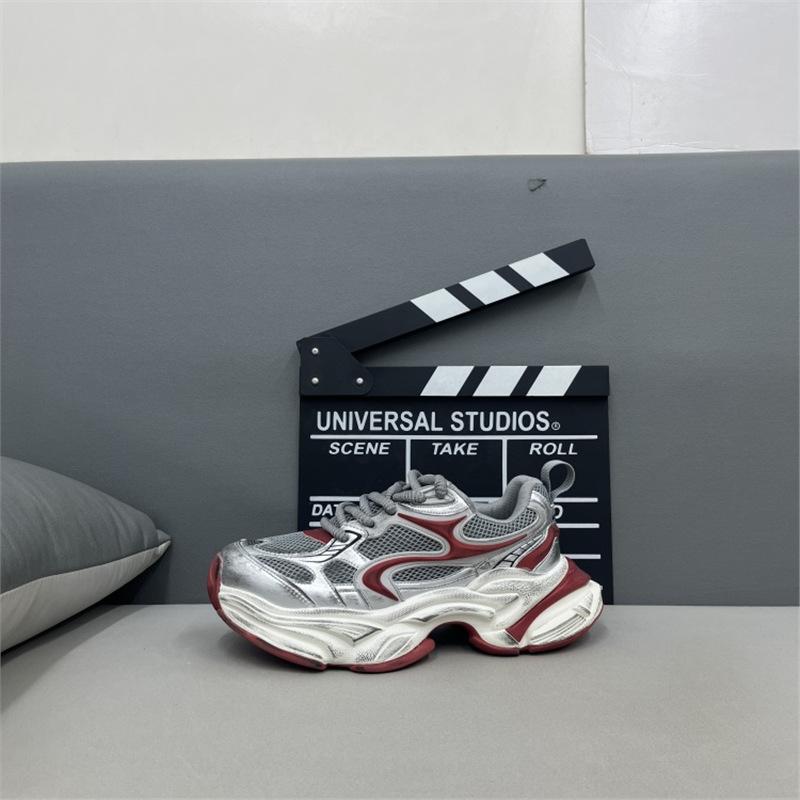 Autumn New Breathable Leather Thick-soled Comfortable Lace-up Trendy Dad Shoes Xk