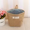 Aufbewahrungstasche, zusammenklappbar, schöner Mini-Aufbewahrungskorb aus Baumwollleinen für den Haushalt