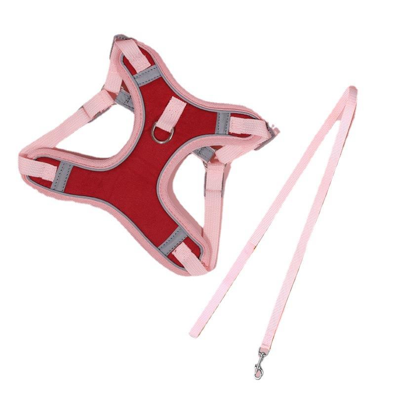 Popular dog chest strap pet products new small and medium-sized dog reflective anti-break-free vest type dog leash