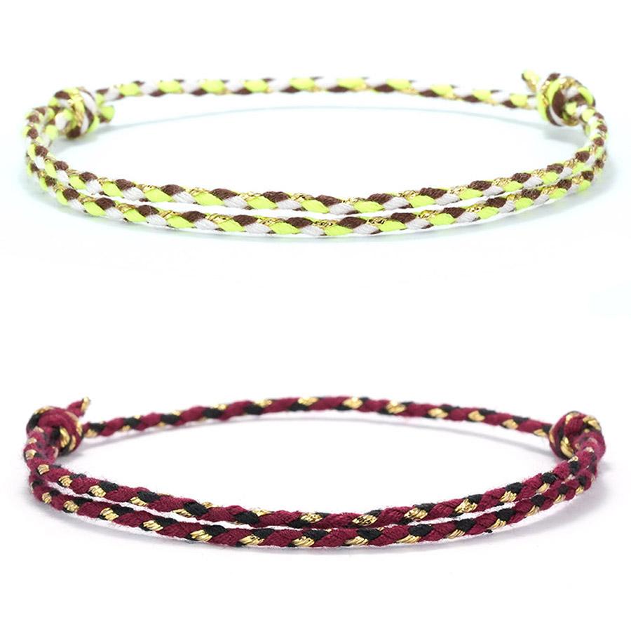 7 Colors Simple Style 2mm Thin String Bracelet For Women Grade A Ethnic Rope Charm Braclet Best Friend Jewelry Girlfriend Gift