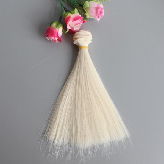 15 cm lange, gerade Kunstfaser-Perücke, Haarverlängerung für BJD SD-Puppe, Zubehör
