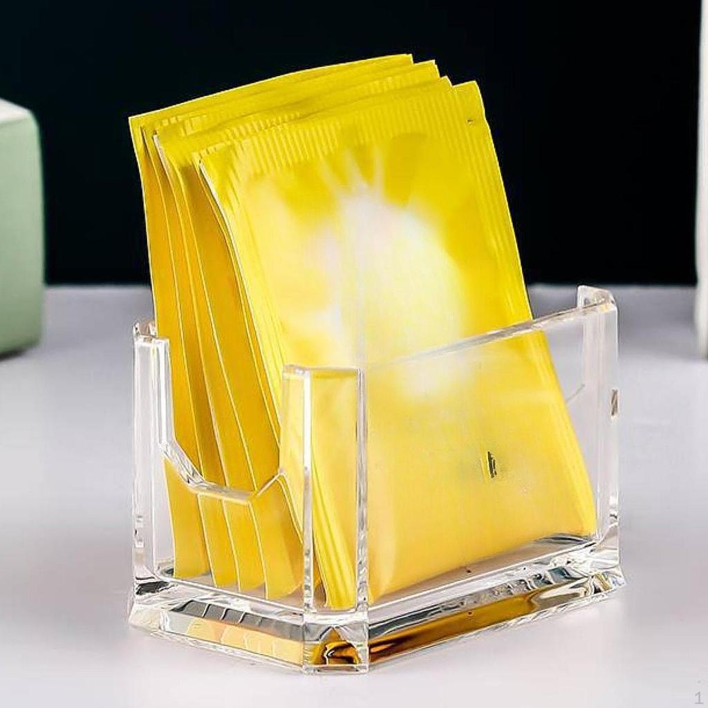 Acryl Zuckerpäckchenhalter Visitenkarten Krimskrams Sachets Teebeutel Schüssel Aufbewahrungsbehälter
