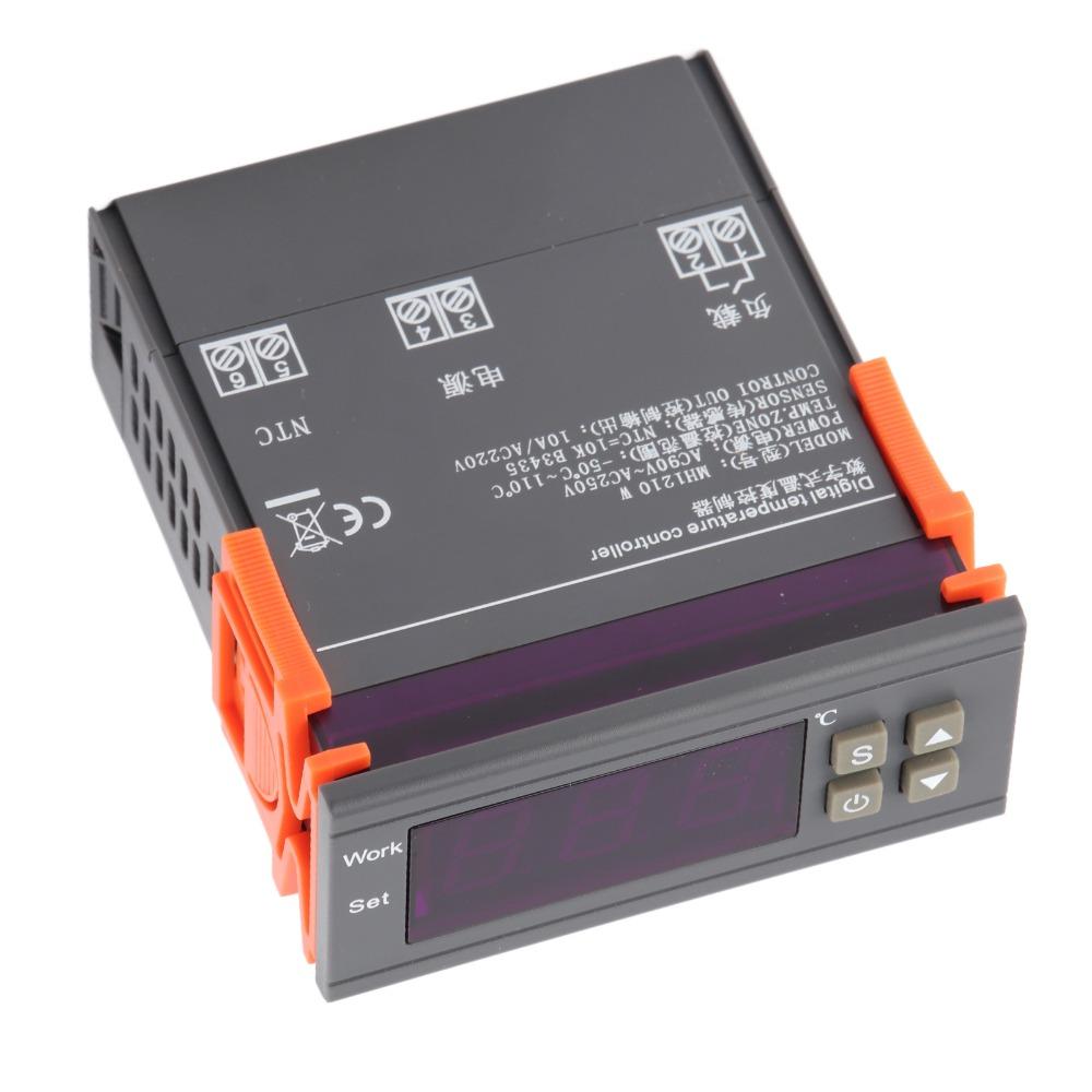 AC 90V~250V Digital Temperature Controller MH1210W Digital Thermostat  Temperature Calibration