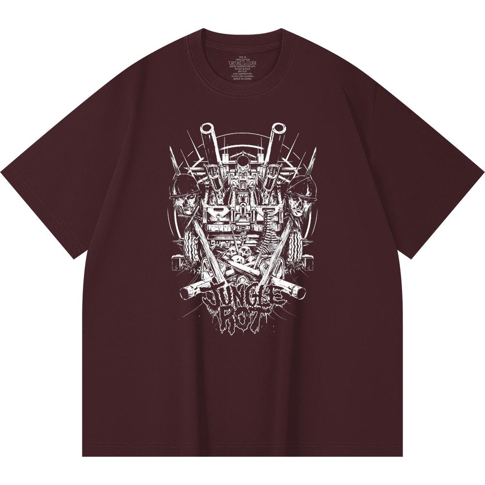 230 g/m² 100% Bavlna T-shirt Heavy Metal Rocková Kapela Tisk Populární Hudby Unisex Těžký Bavlněný T-shirt