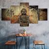 Vintage Buddha Meditation 5 Piece Five Panel Wall Canvas Print Modern Art Poster Picture Home Decor Gift For Him Her