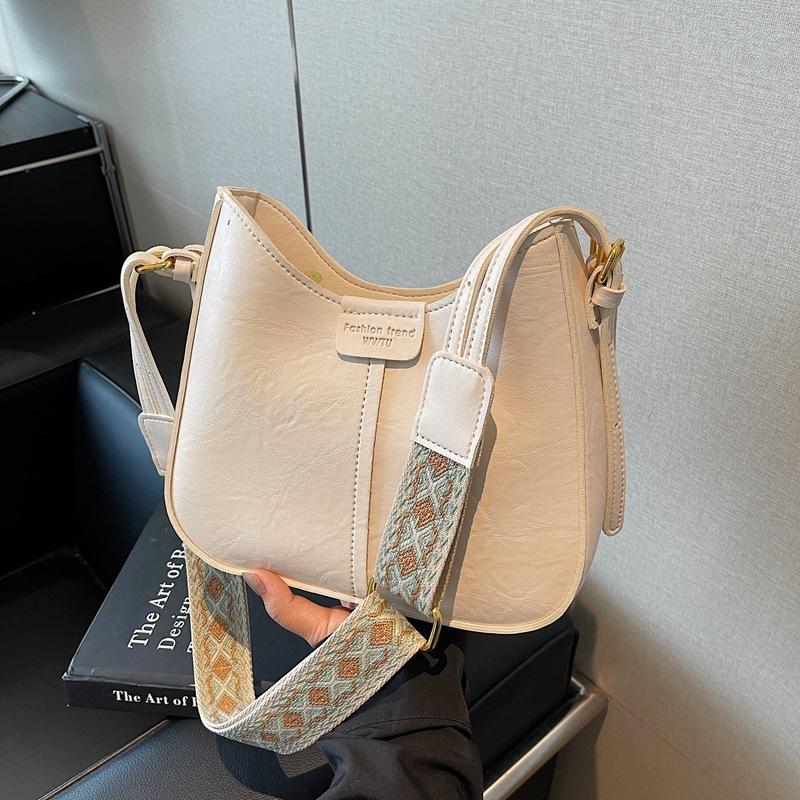 

Premium bag women s new retro fashion messenger bag popular broadband shoulder bucket bag белый