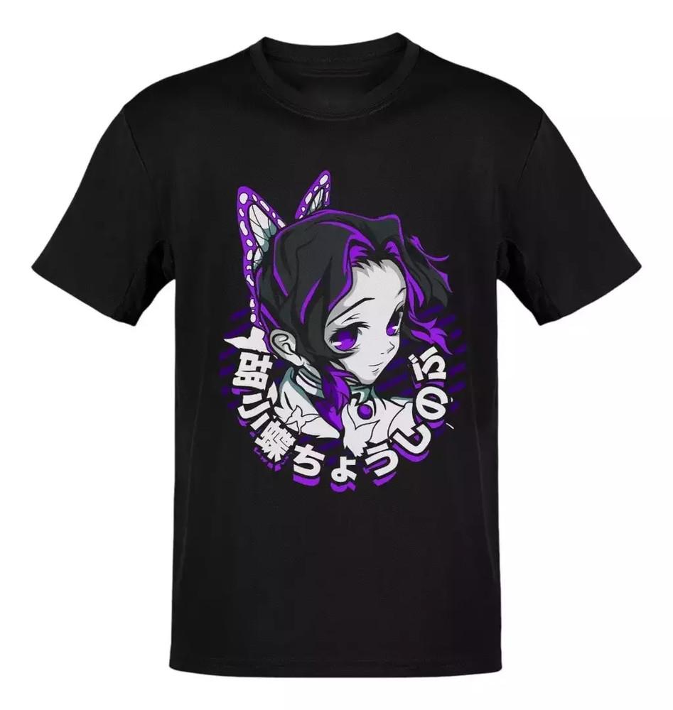 Аниме Клинок, рассекающий демонов Шинобу Кочо Фиолетовая футболка Размер S - 5XL Подарок для друзей Унисекс футболка XXXXL