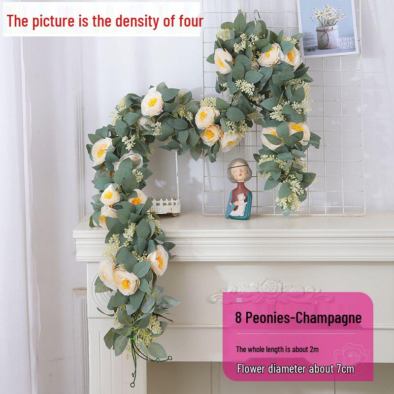 Artificial Rose Vine Hanging Basket and Arch Decoration