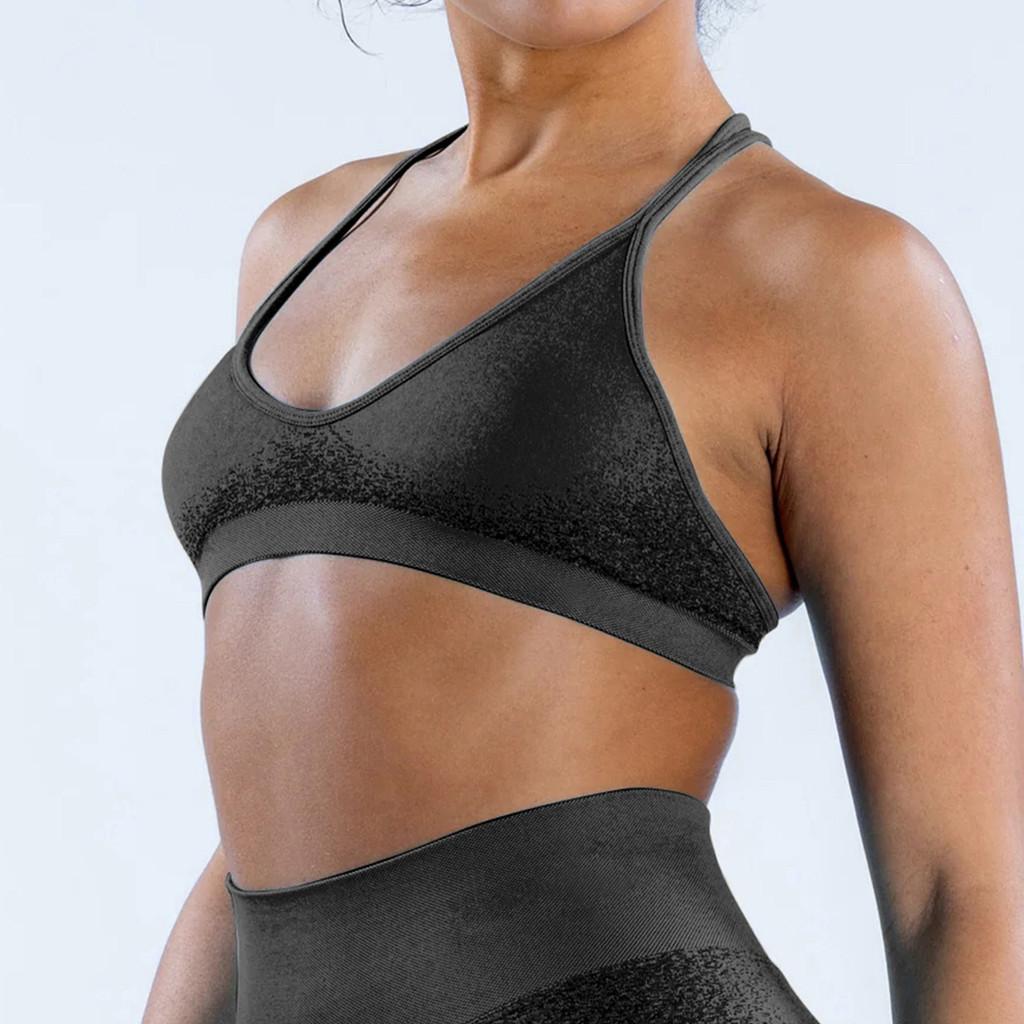 Seamless High Elastic Yoga Bra With Floral Jacquard For Fitness And Running