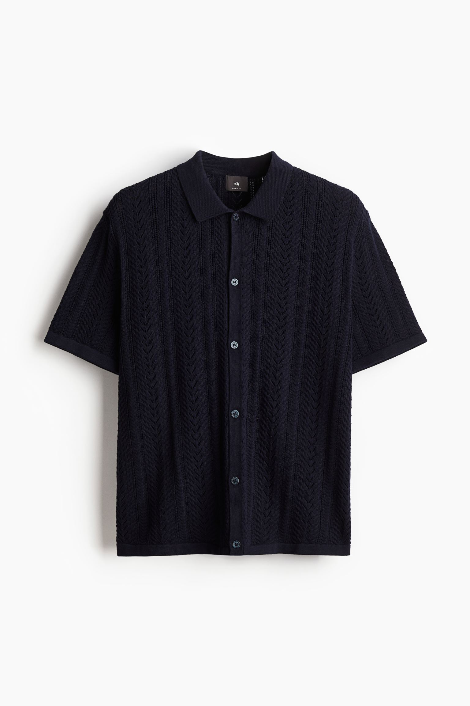 

Рубашка Regular Fit из трикотажа Pointelle