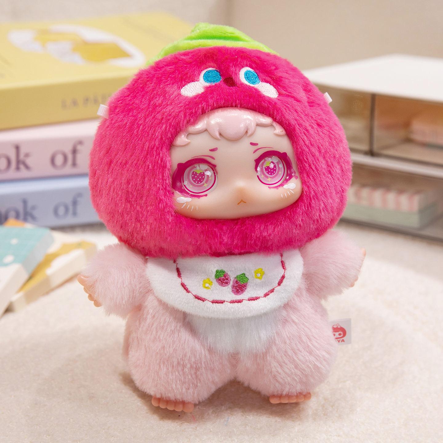 

20cm Adorable Fruits Vinyl Facial Plush Playthings Gentle Creative Surprise Gifts Colorful Dolls Popular Toy designed for Children Hang Pouch 20cm синій