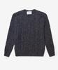 Noa (U) V-Neck Donegal Fisherman Sweater Heather Grey
