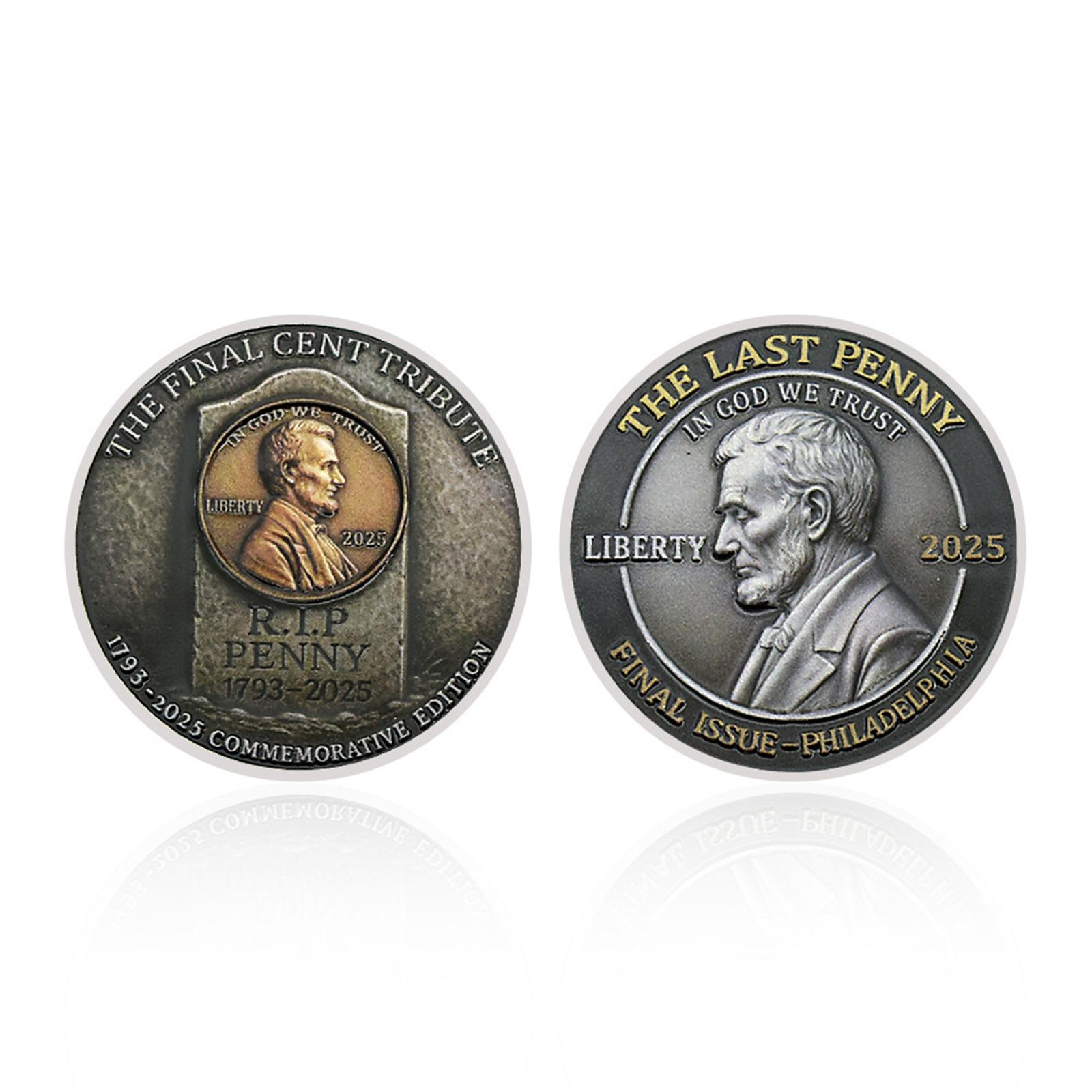 US One Cent 2025 Commemorative Coin RIP Commemorative Collection Coin One Size