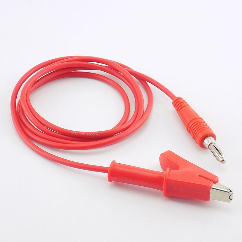 2pcs Test Wire 1M Long Alligator Clip To Banana Plug Test Cable Double Wire Clamp Wire For Esting Probe Multimeter