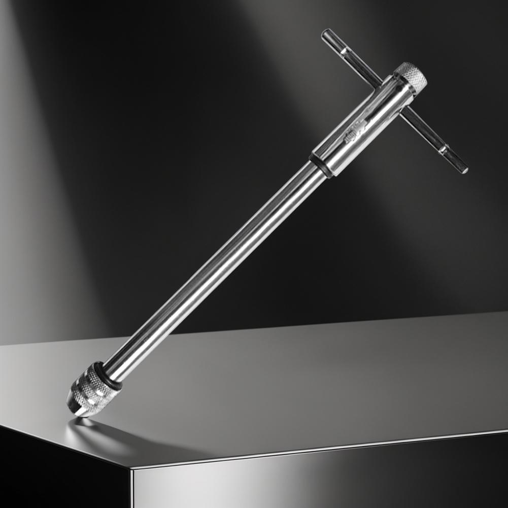 Adjustable T-Handle Ratchet Tap Wrench Machine Screw Thread Plug T-shaped Tool M3-M8 M5-M12 Metric Tap Wrench Hand Tapping Tools