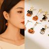Enamel Ghost Ear Studs Star Pumpkin Dangle Earrings Cute Halloween Earrings  Party