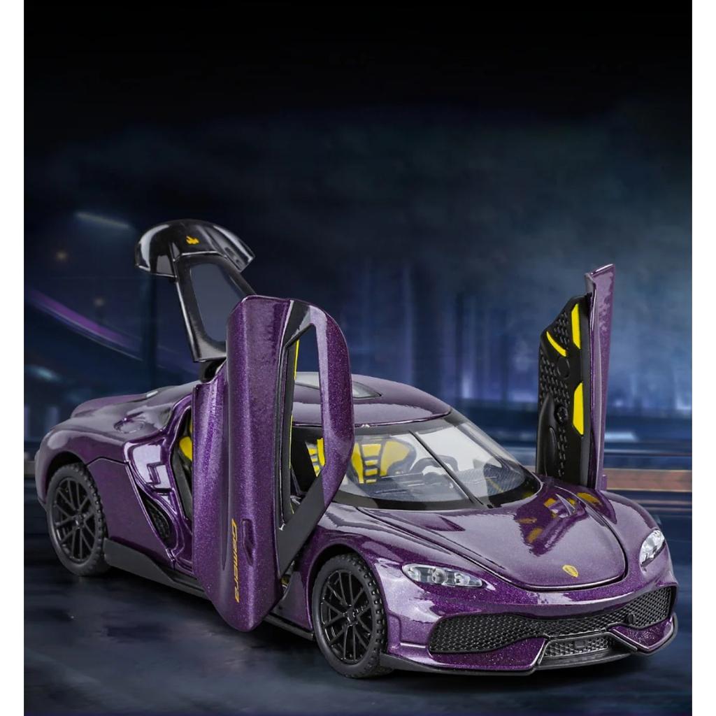 1/32 Ölçek Koenigsegg Gemini Gt Alaşım Süper Araba Model Model Simülasyon Araç Modeli Ses ve Işık Koleksiyonu Çocuk Oyuncak Hediyeleri