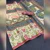 Soft premium handloom fabric Digital Print With  Rich Pallu With Lace Border On Saree