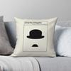 Charlie Chaplin Minimalistisches Quadratisches Kissenbezug Polyester Leinen Samt Bedruckt Reißverschluss Dekor Kissenbezug Bettkissenbezug