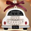 2026 Wooden Wedding Car Christmas Ornament - Anniversary Gift for Newlywed Couple