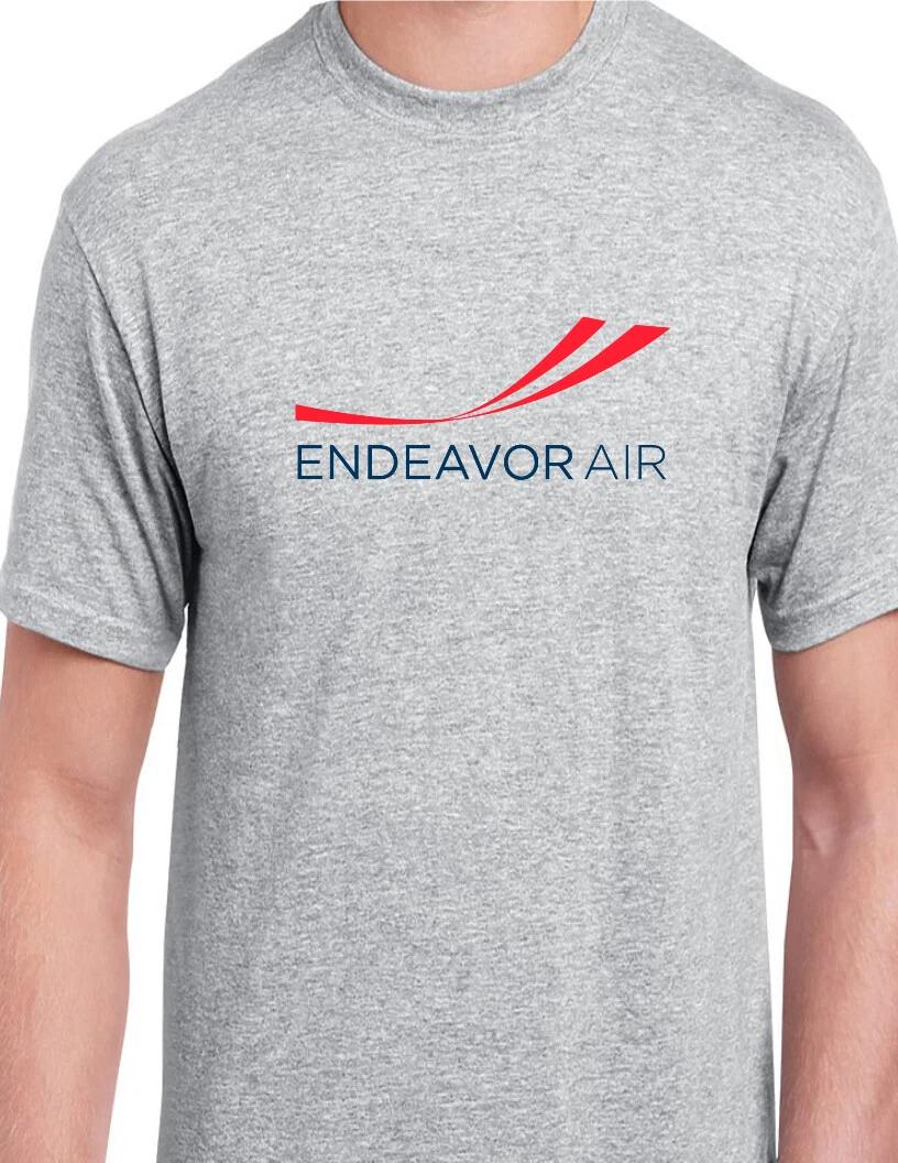 Endeavor Air Logo Retro Tee Delta Pinnacle American US Airline Geek T-Shirt L